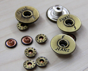 Ορείχαλκος ματ/κύκλος κουμπιών ιματισμού συνήθειας αλουμινίου για τα τζιν