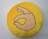 Κίτρινα στρογγυλά μαξιλάρια Emoticon Emoji και γεμισμένο μαξιλάρια παιχνίδι βελούδου