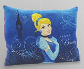 Χαριτωμένα μπλε μαξιλάρια και μαξιλάρια βελούδου της Disney Cinderella για τα παιδιά